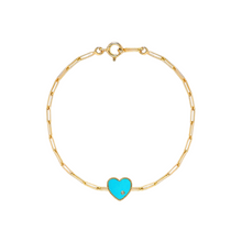 Diamond Bezel Precious Heart Chain Bracelet