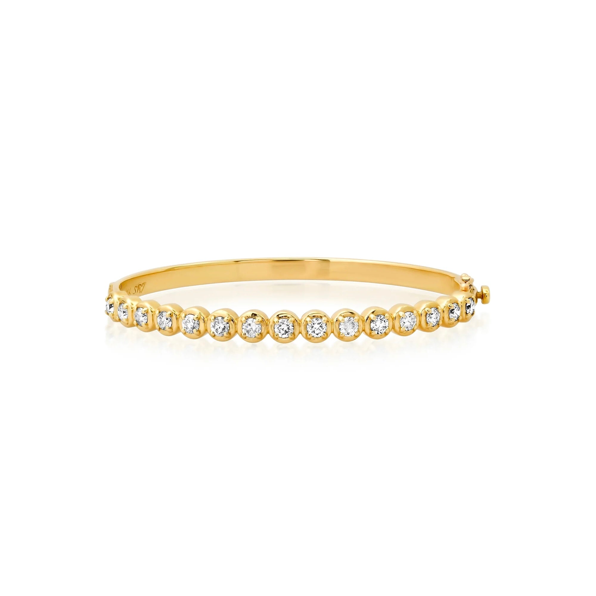 Gemstone or Diamond Cloud Bangle Bracelet