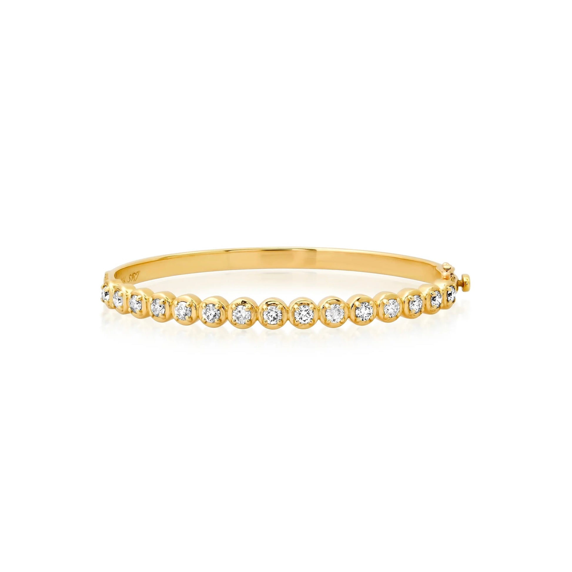 Gemstone or Diamond Cloud Bangle Bracelet