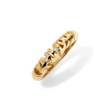 Skinny Inscribed Gold Nomad Ring
