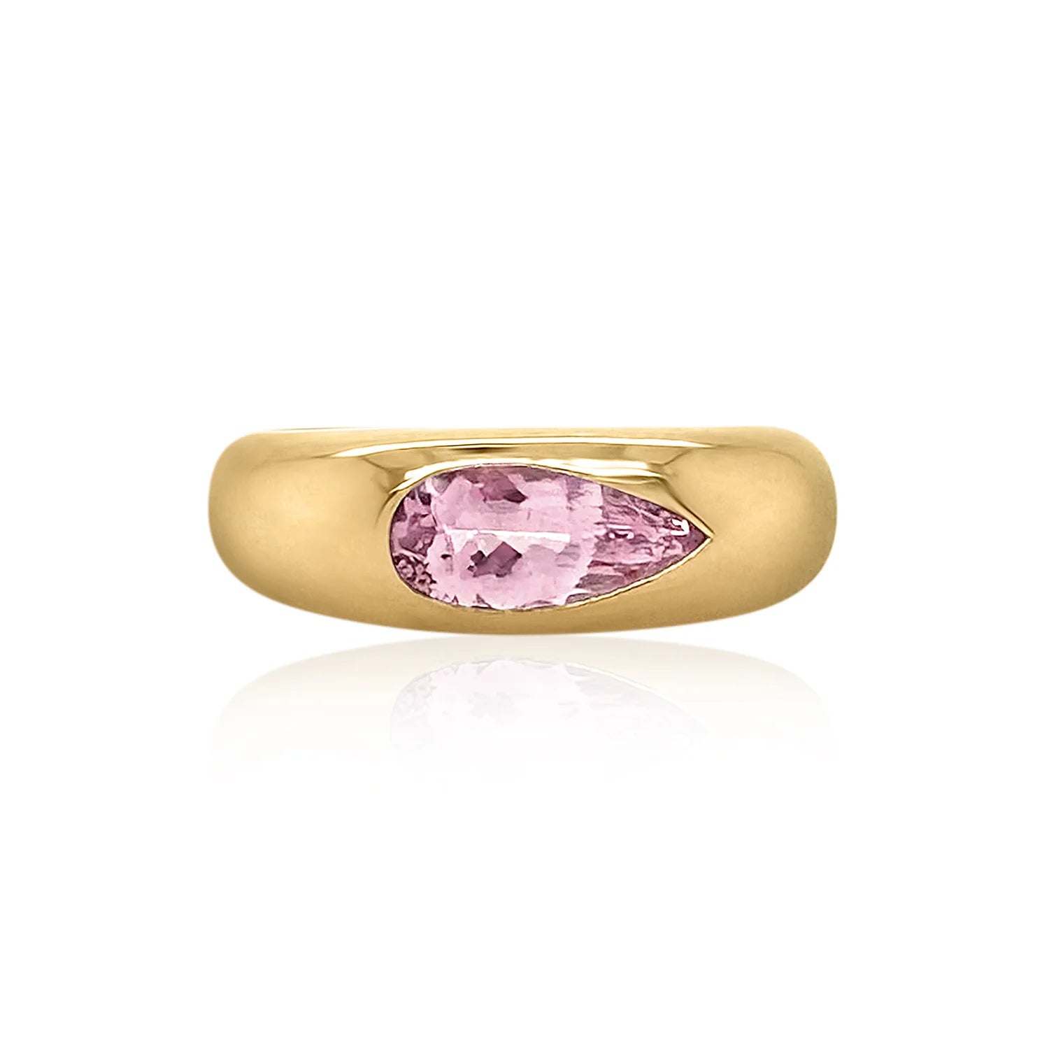 Classic Malaya Garnet Elongated Pear Ring