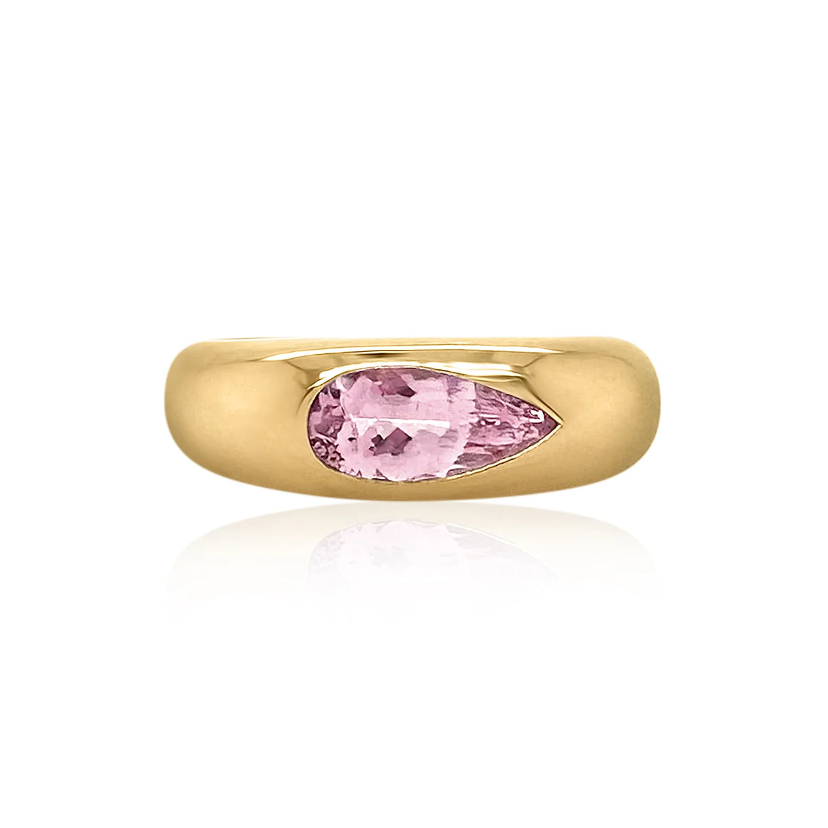 Classic Malaya Garnet Elongated Pear Ring