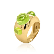 Round & Oval Chunky Peridot Ring