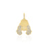 Gold Spaniel Charm with Diamonds