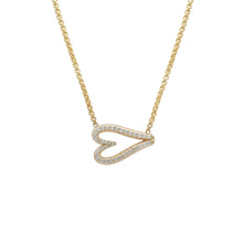 Diamond or Gold Open Heart Necklace