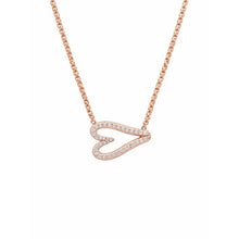 Diamond or Gold Open Heart Necklace