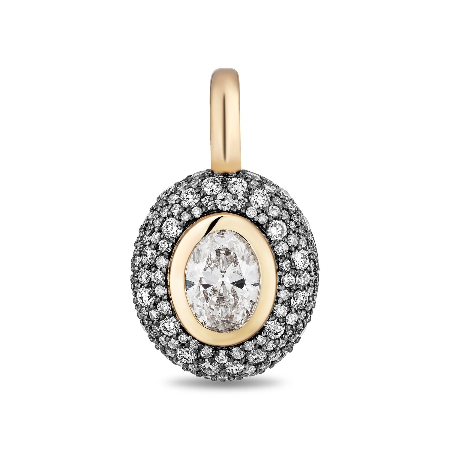 Medium Floret Gemstone & Diamond Pendant