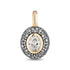Medium Floret Gemstone & Diamond Pendant