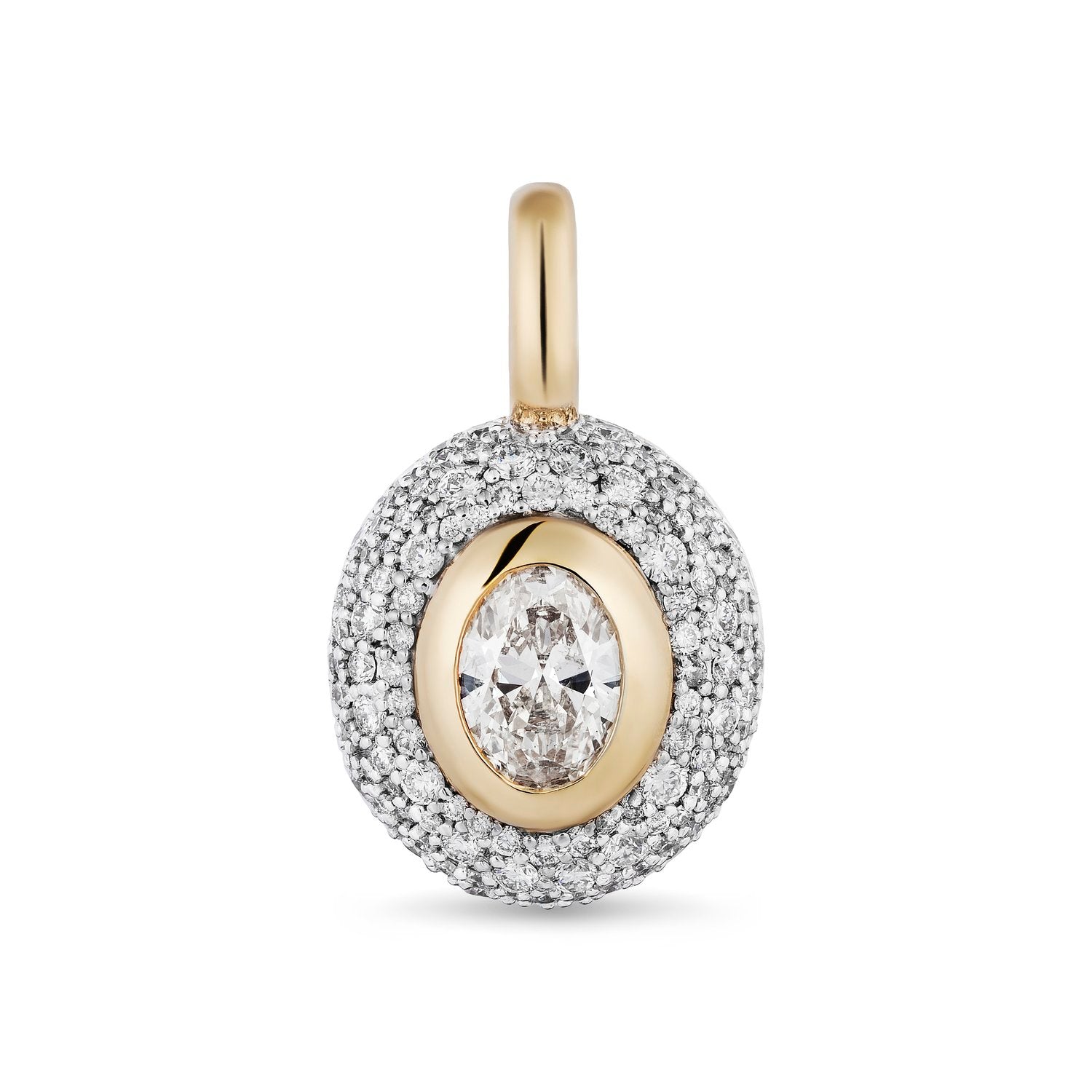 Medium Floret Gemstone & Diamond Pendant