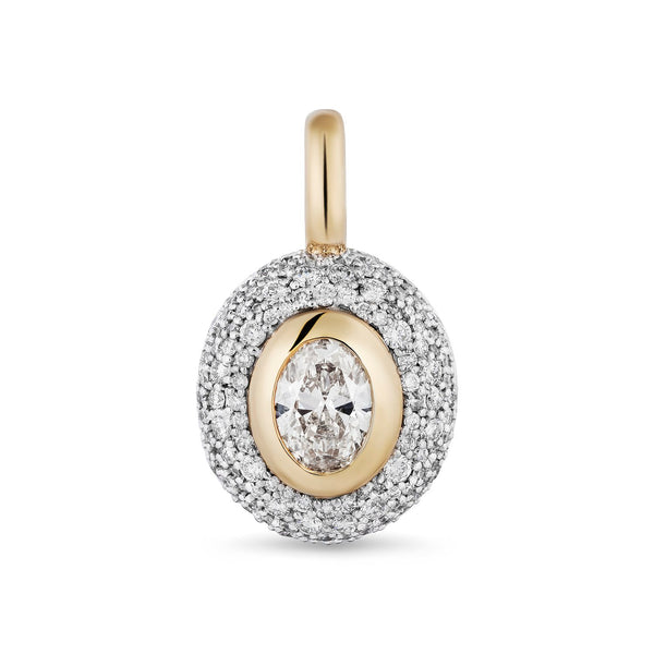 Medium Floret Gemstone & Diamond Pendant