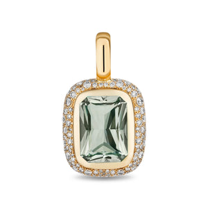 North South Floret Gemstone & Diamond Pendant