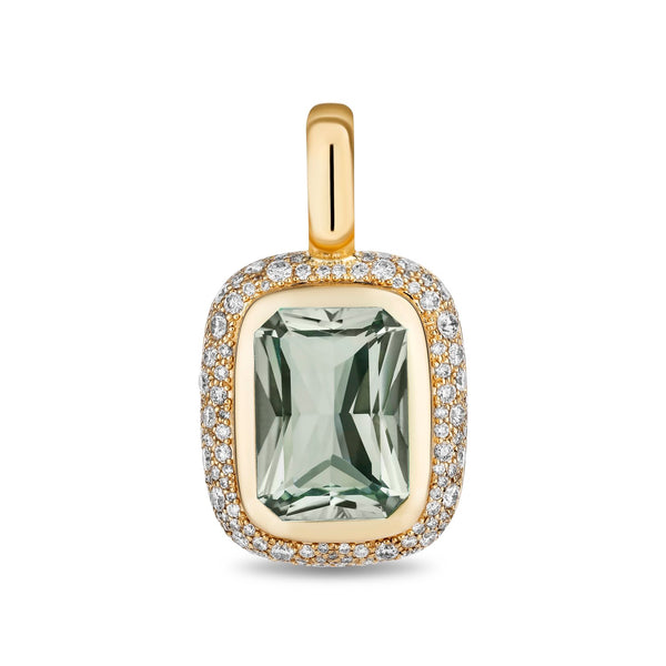 North South Floret Gemstone & Diamond Pendant