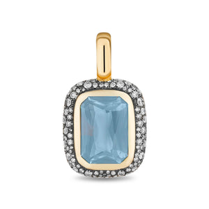 North South Floret Gemstone & Diamond Pendant