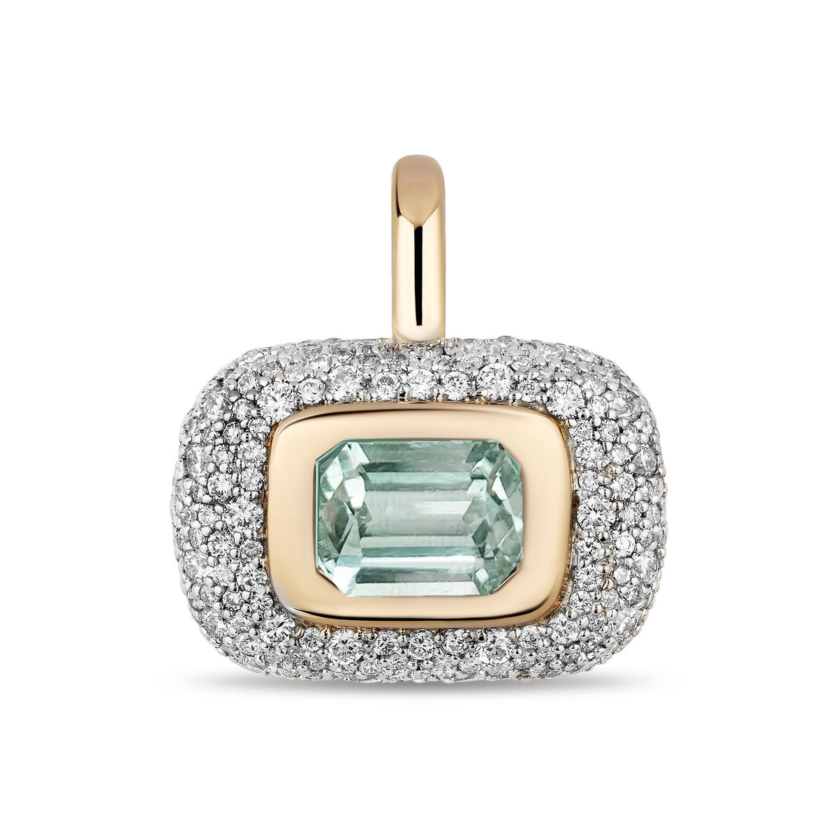 Medium East West Floret Gemstone & Diamond Pendant