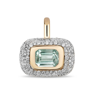 Medium East West Floret Gemstone & Diamond Pendant