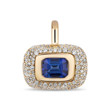 Medium East West Floret Gemstone & Diamond Pendant