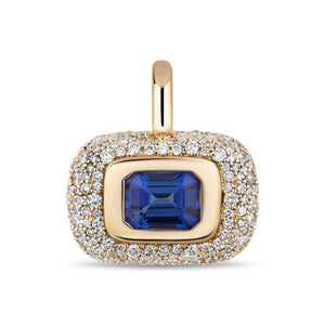 Medium East West Floret Gemstone & Diamond Pendant