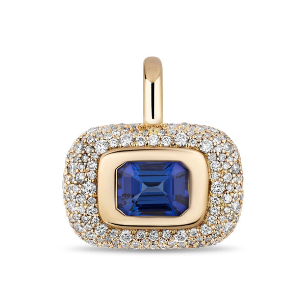 Medium East West Floret Gemstone & Diamond Pendant