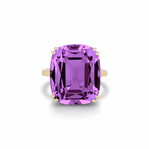 Amethyst Cushion Cocktail Ring