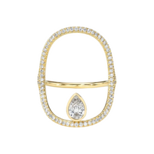 Pear Diamond Pave Continuity Ring