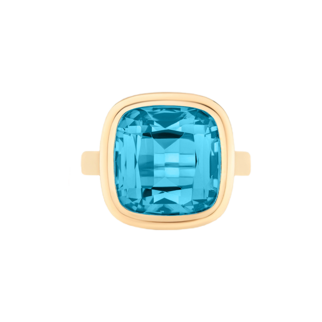 Cushion Cut Zircon Ring
