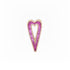 Slide On Grandsize Gemstone Encrusted Heart Charm