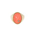 Precious Oval Signet Ring with Diamond Bezel