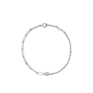 50/50 Solitaire Diamond Chain Bracelet