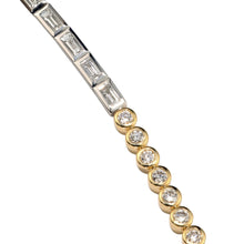 50/50 Round & Baguette Diamond Tennis Bracelet