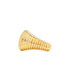 Berlingot Diamond Bezel Fluted Gold Dome Ring
