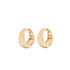 Small Fluted Tapered Diamond Bezel Hoop Earrings