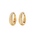 Maxi Fluted Tapered Diamond Bezel Hoop Earrings
