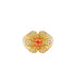 Diamond & Gemstone Daisy Signet Ring