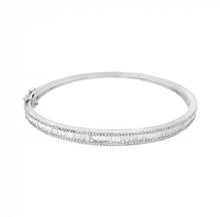 Channel Set Diamond Baguette Bangle Bracelet