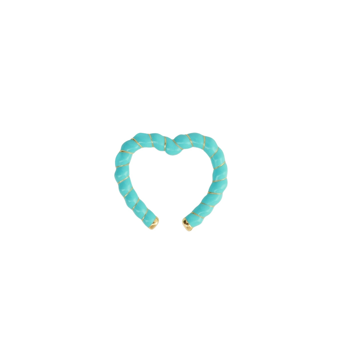 Enamel Heart Amor Ear Cuff