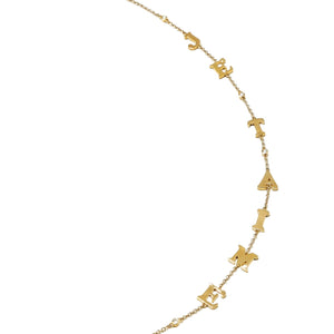 Je T'aime Gold Necklace with Diamond Accents