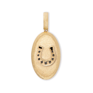 Baby Brushed Gold & Gemstone Emoji Icon Charm Pendant