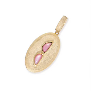 Baby Brushed Gold & Gemstone Emoji Icon Charm Pendant