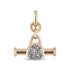 Diamond Floret Toggle Bar Pendant