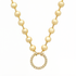 Ball & Chain Necklace with Diamond Charm Ring