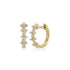 Diamond Fleur Huggie Hoop Earrings