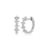 Diamond Fleur Huggie Hoop Earrings