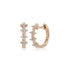 Diamond Fleur Huggie Hoop Earrings