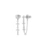 Diamond Fleur Chain Stud Earring