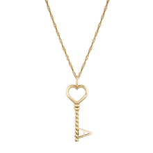 Twine Key Initial Charm