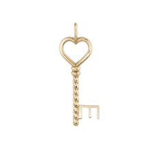 Twine Key Initial Charm