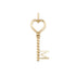 Twine Key Initial Charm