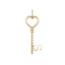 Twine Key Initial Charm