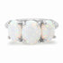 Jumbo Sterling Silver One of a Kind Gumdrop Three Stone Cabochon Ring