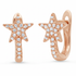 Diamond Star Huggie Hoop Earrings